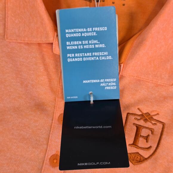 Nike Golf Women’s Dri-Fit Polo Shirt Orange Performance Top Size M NWT - Picture 5 of 16